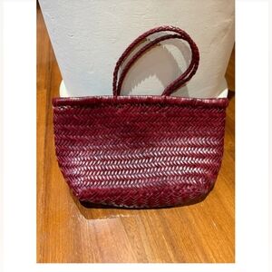 Dragon Diffusion Grace small basket bag burgundy color